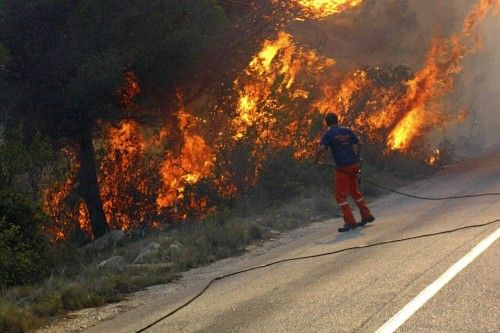 Incendio forestal en Xàbia