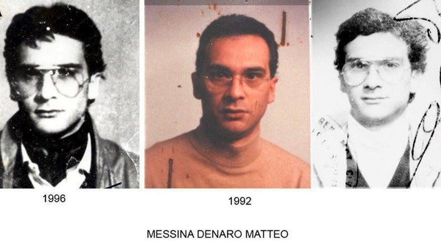 Imágenes de fichas policiales del capo de la mafia Matteo Messina en la década de los 90.