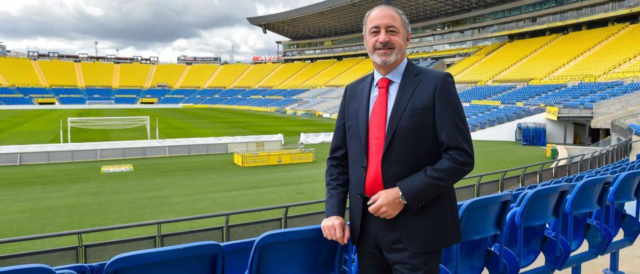 Norberto Francisco Castellano, en el Estadio de Gran Canaria. | | ANDRÉS CRUZ