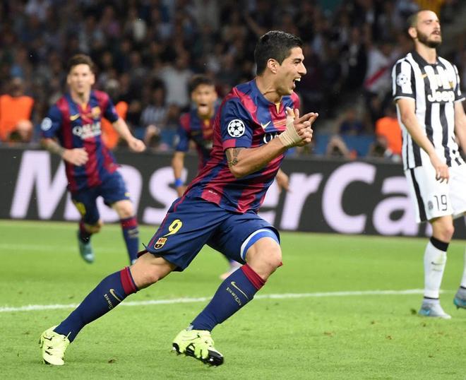 El 6 de junio del 2015 Luis Suárez anotó el gol que suponía el 1-2 en la final de la Champions League 2014-15 para que el FC Barcelona le ganara 1-3 a la Juventus en el Estadio Olímpico de Berlín.