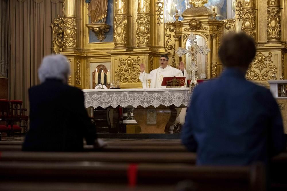 Primera misa en fase 1 en  La Merced de Xàtiva