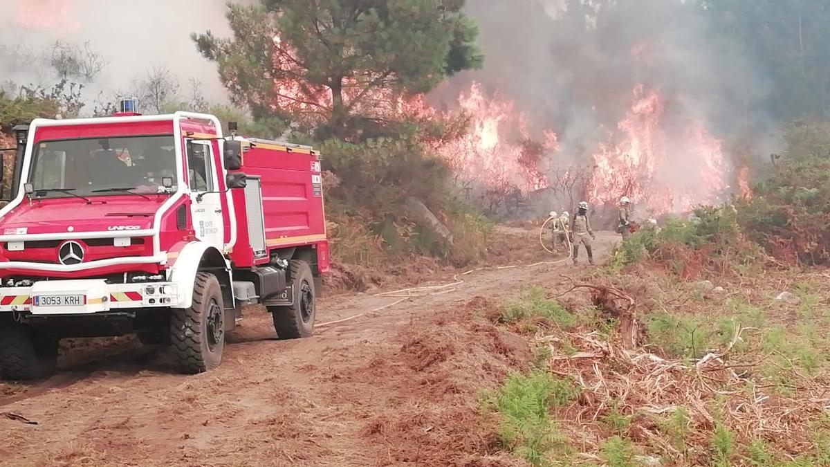 Incendio en Ponte Caldelas.