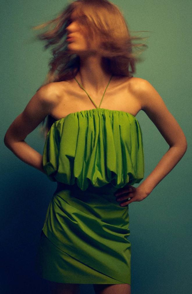 Top verde de edición limitada de Zara
