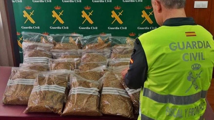 Intervenidos 24 kilos de picadura de tabaco que fueron enviados por paquetería