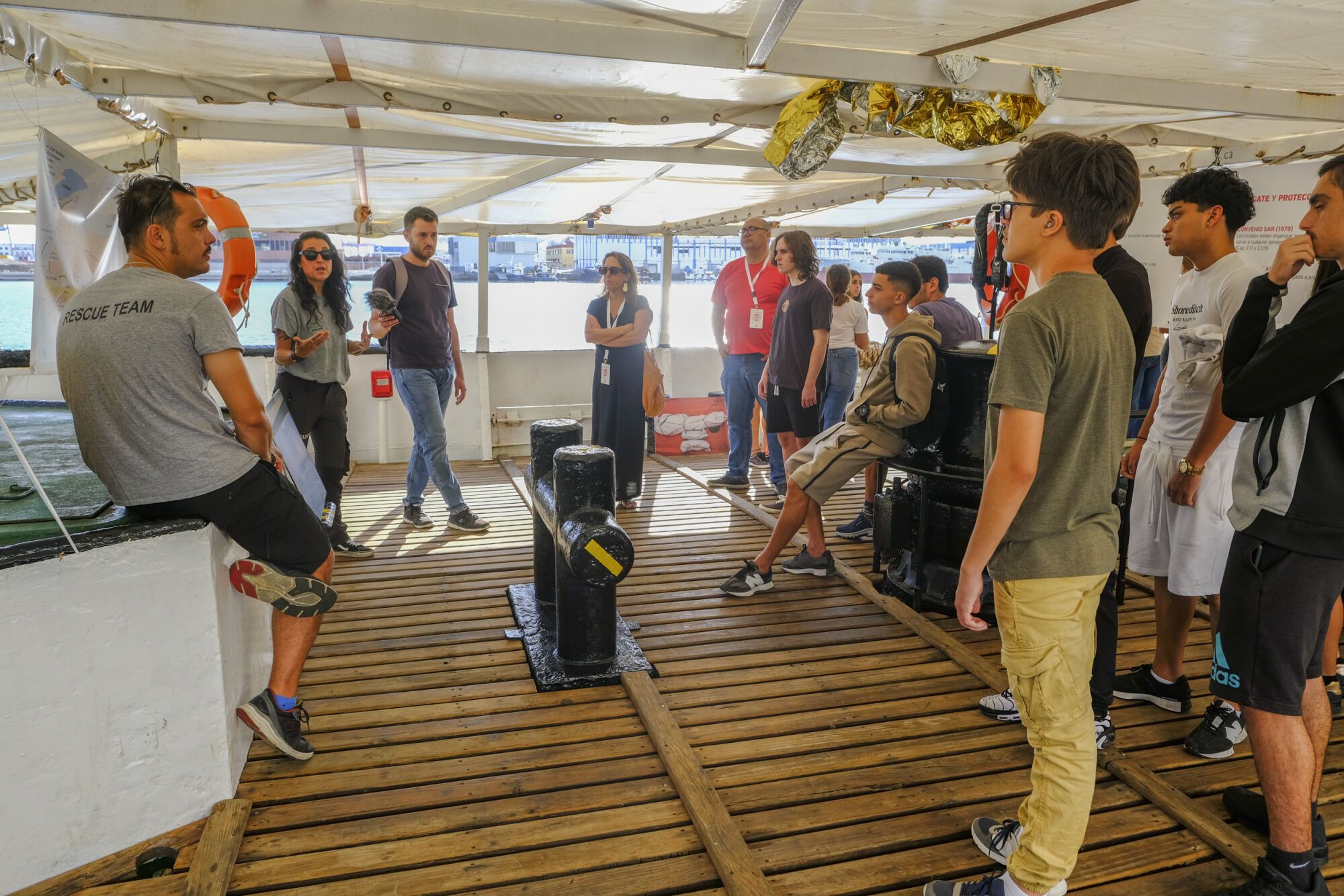 Jornada de puertas abiertas en el 'Open Arms' en el Puerto de Las Palmas