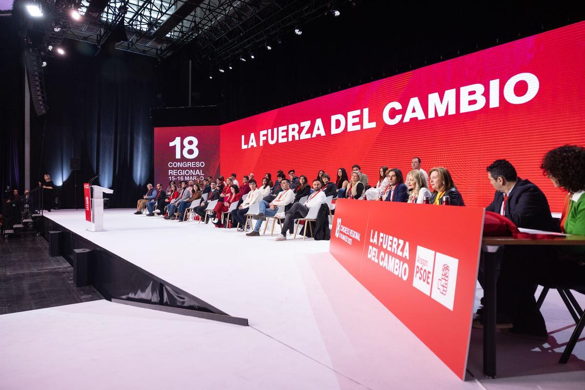 Congreso Regional del PSOE Aragón, este sábado, en Zaragoza.