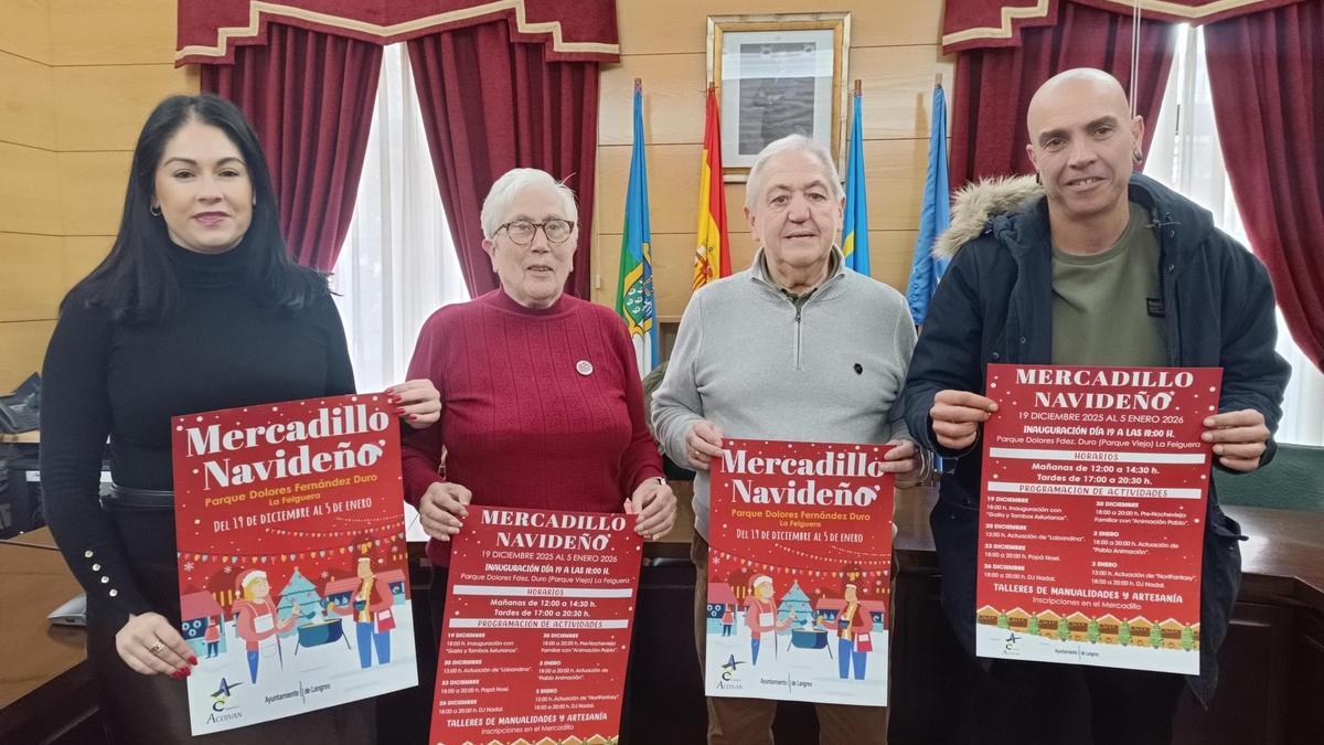 Presentación de los mercadillos de Navidad en Langreo