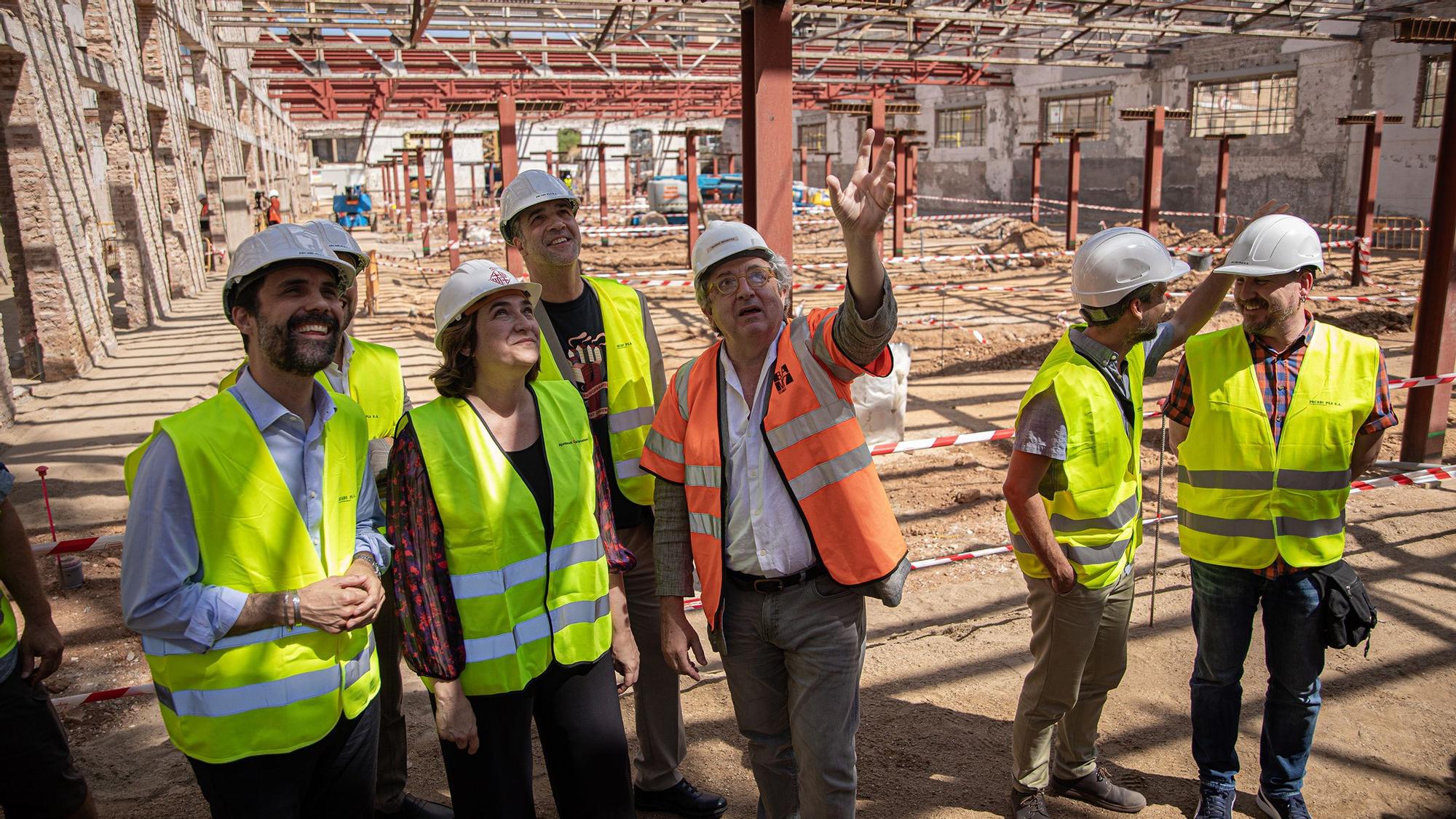 Obras en el hub de cooperatias de Can Batlló