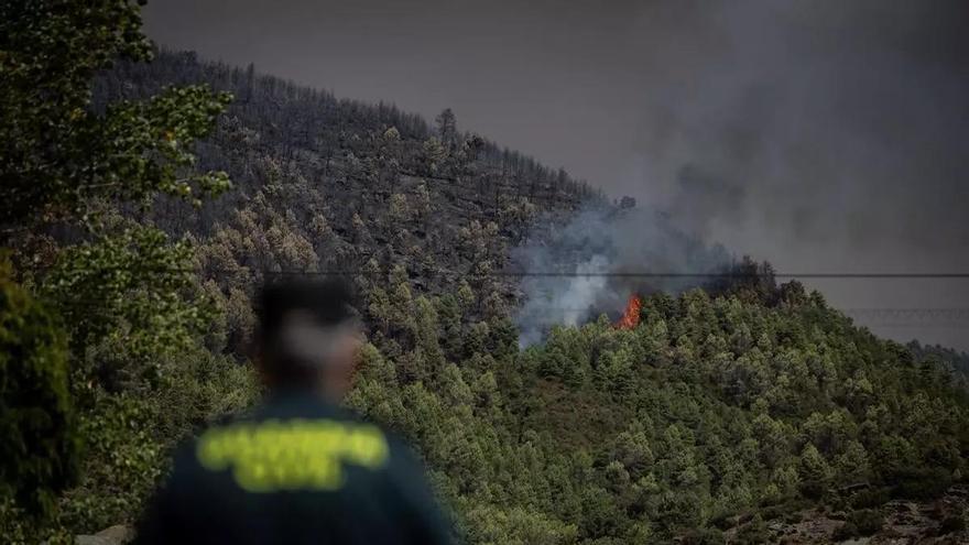 Evolución del incendio en Las Peñas de Riglos (Huesca)