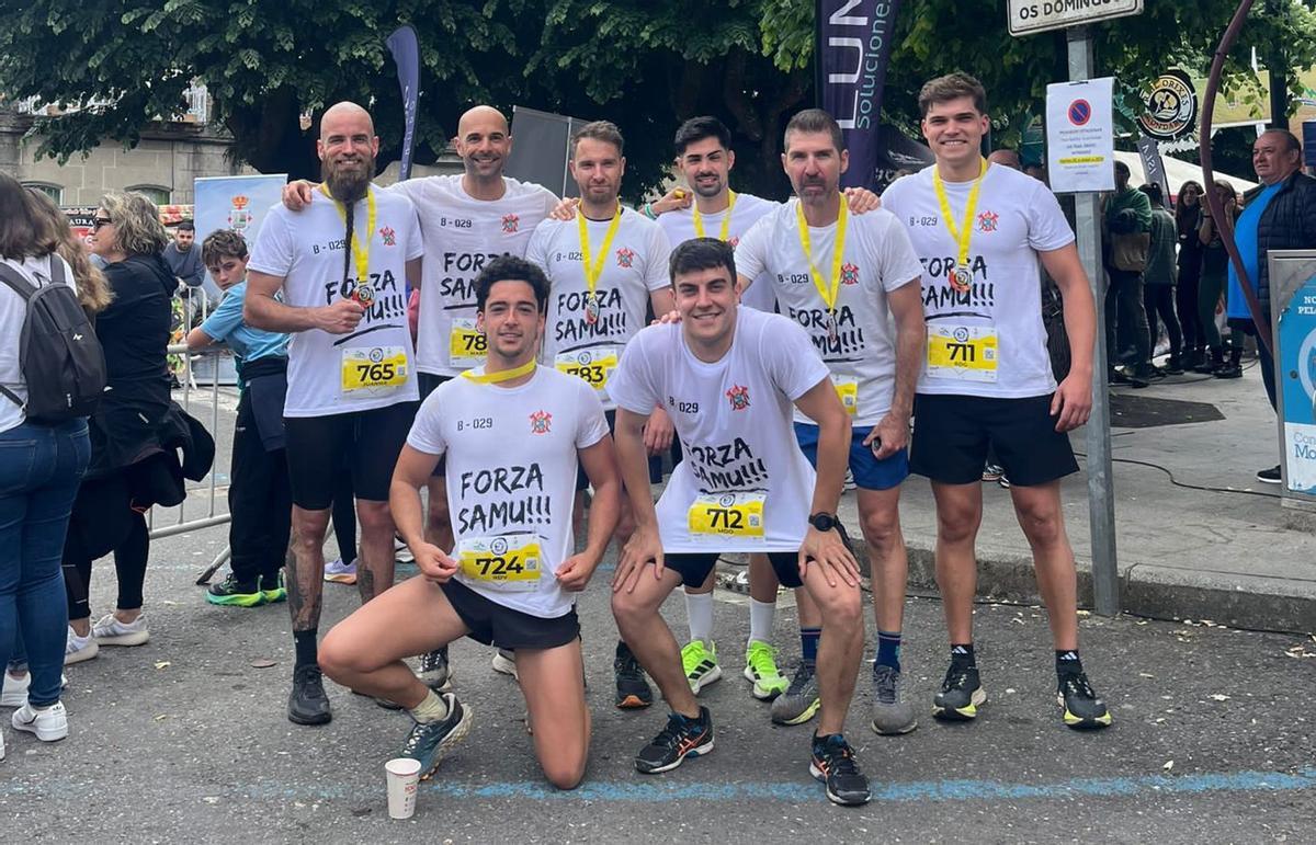 Compañeros y amigos de Samuel González corrieron el Trail Orixes de Mondariz en su honor. | D.P.