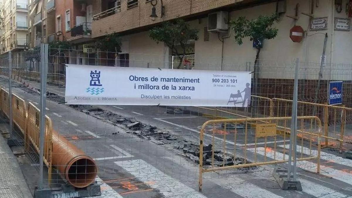 Obras de mejora realizadas por el consorcio d'Agués de l'Horta.