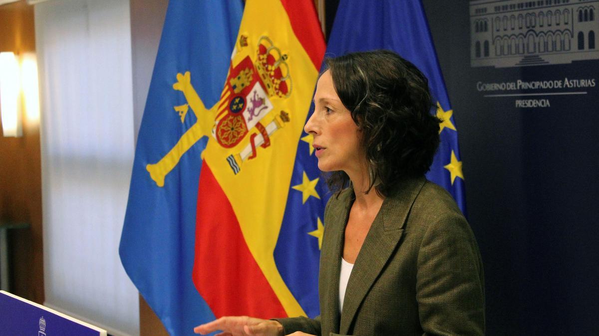 Melania Álvarez en rueda de prensa.