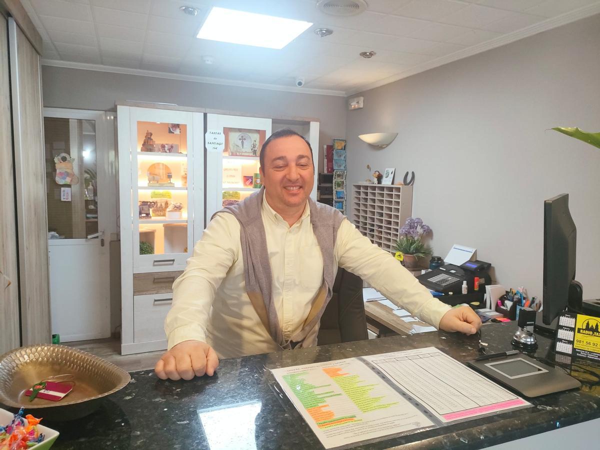Óscar García, en la recepción del Garcas