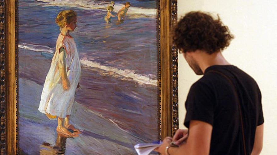 Uno de los cuadros estrella de la exposición es ´Niña´, de Joaquín Sorolla, un estudio para su posterior ´Verano´