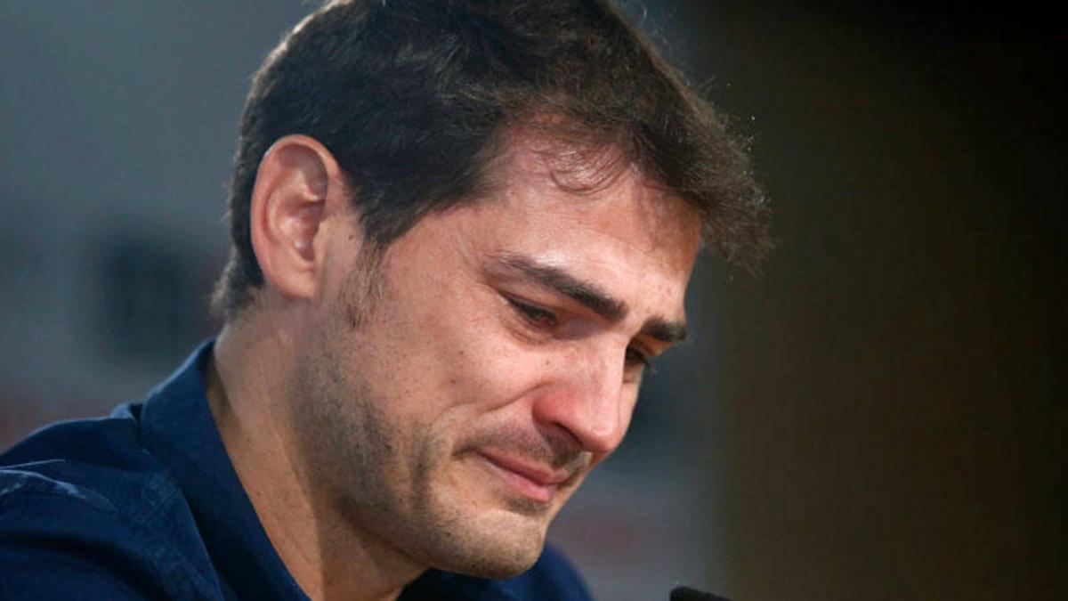 Iker Casillas, llorando