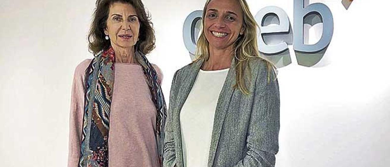 Las presidentas de CAEB y de la patronal hotelera, Carmen Planas y Maria Frontera respectivamente.