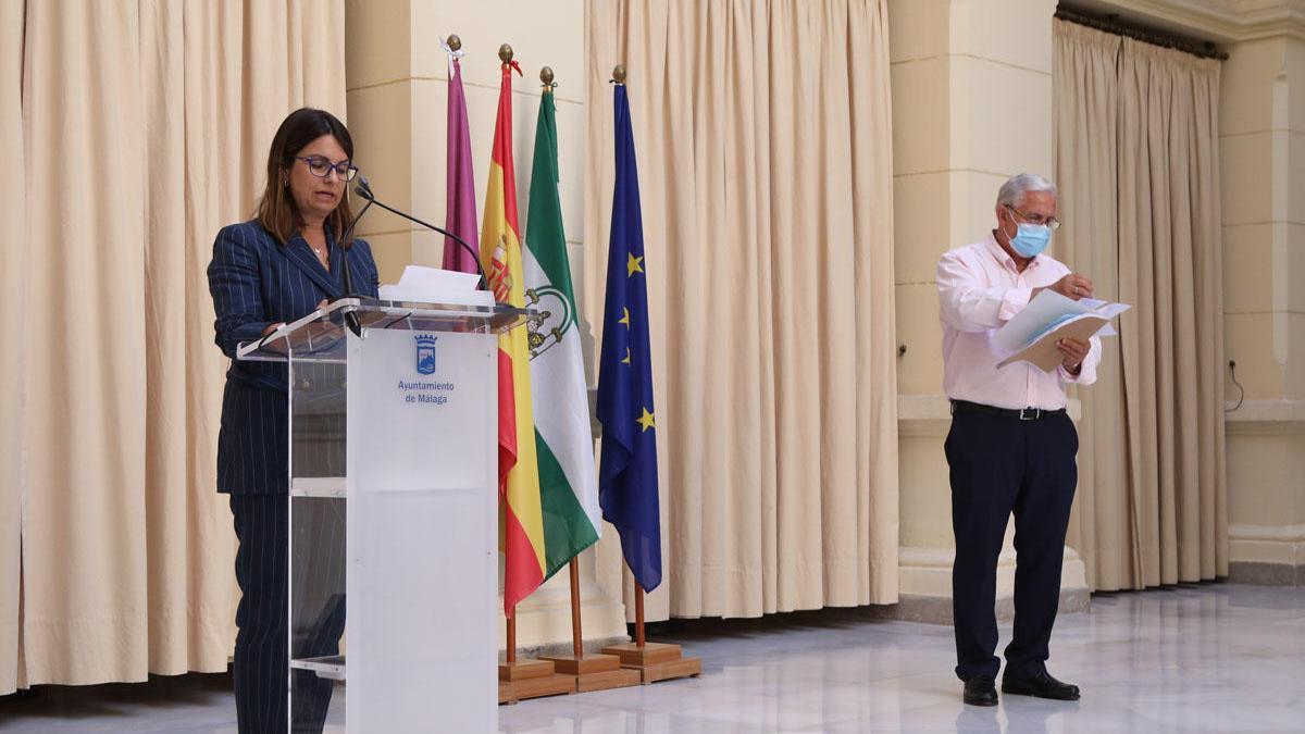 Imagen de la rueda de prensa posterior a la Junta de Gobierno Local.