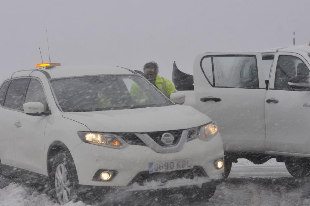 Temporal de nieve en el Huerna