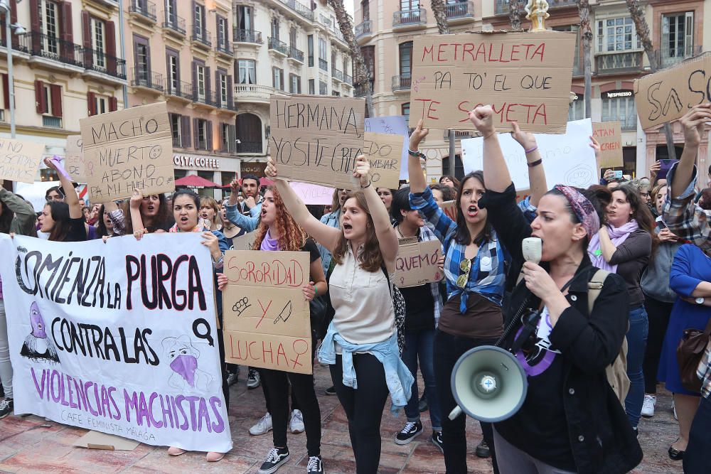 Manifestación en Málaga contra la sentencia de la Manada