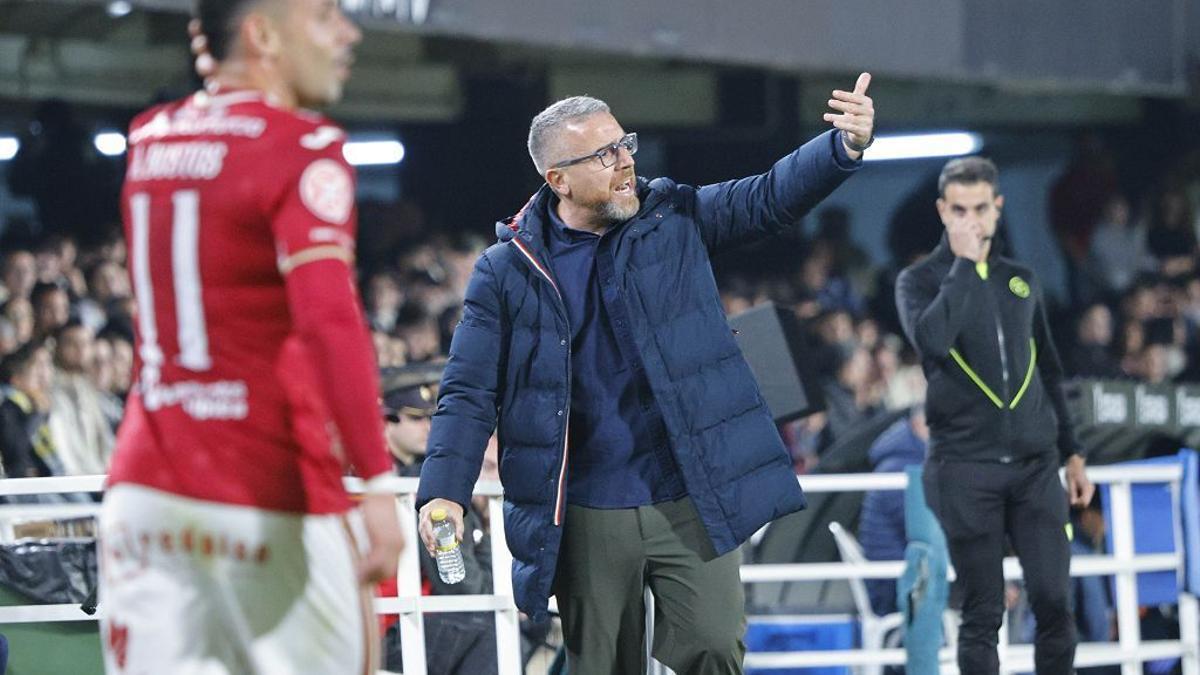 Javi Rey, en el derbi ante el Real Murcia