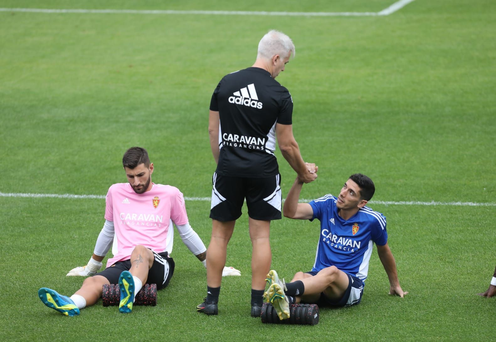 En imágenes | Entrenamiento del Real Zaragoza en La Romareda (08/09/2022)