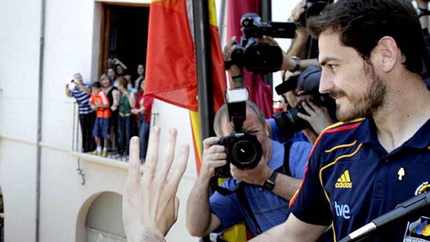 Casillas, en el balcón del Ayuntamiento de Caravaca.