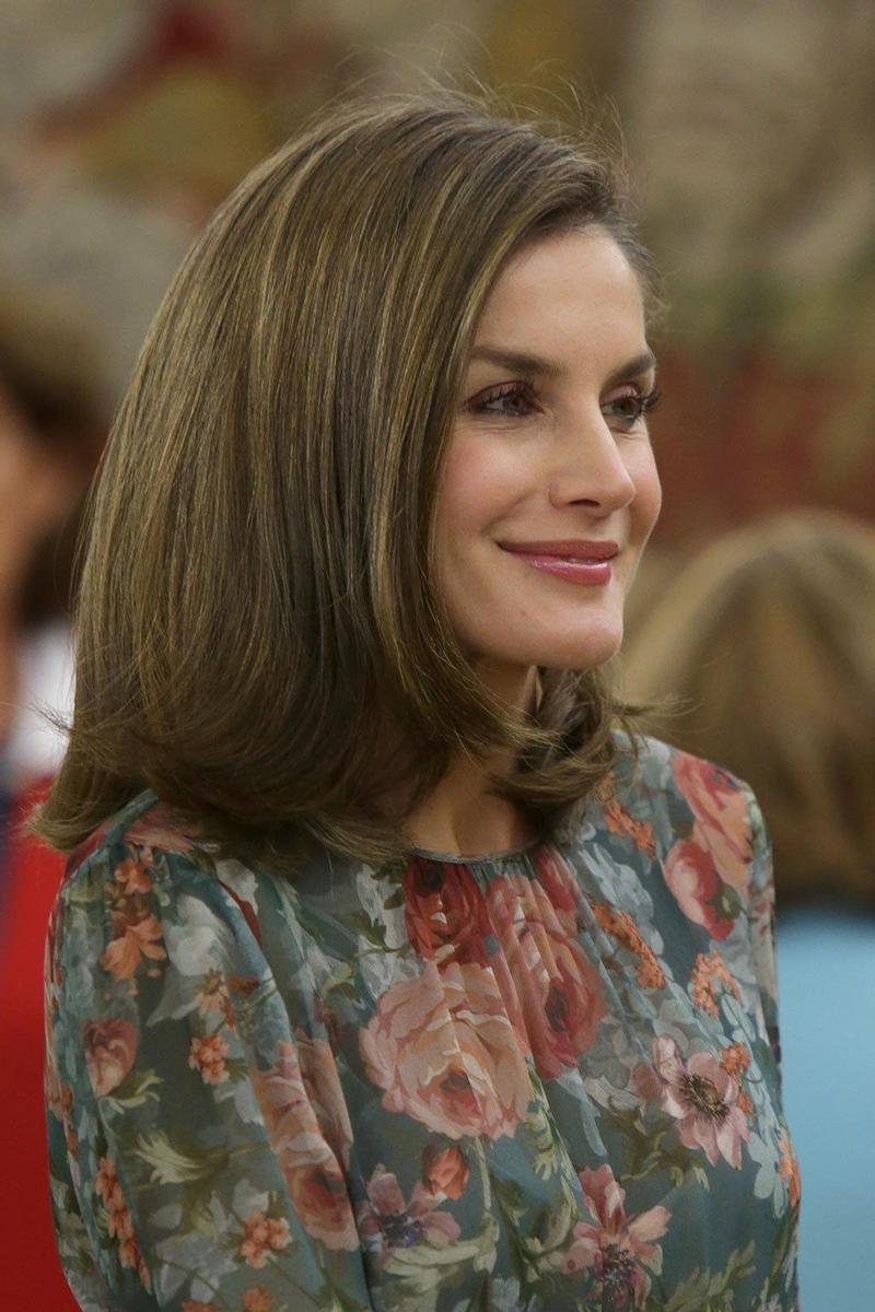 Doña Letizia con maquillaje en tonos tierra