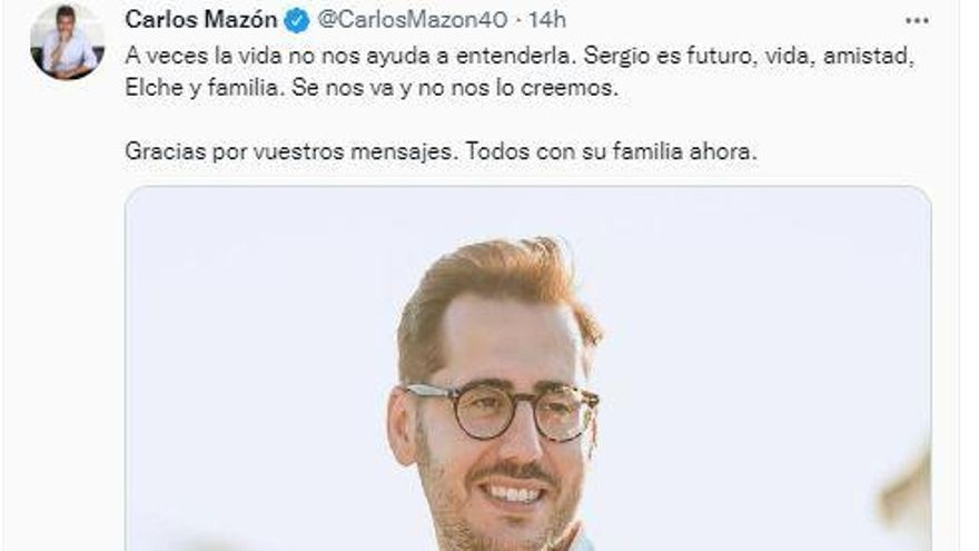 El tuit de Carlos Mazón