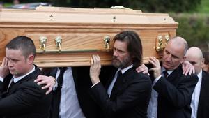 Jim Carrey, en el funeral de su exnovia Cathriona White, en septiembre del 2015.