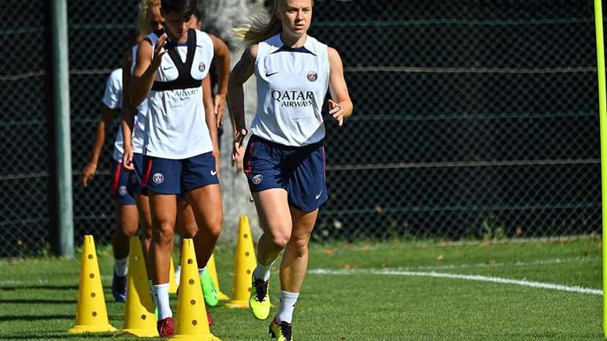 Un entrenament dels últims dies del Paris Saint-Germain Football Club, a París