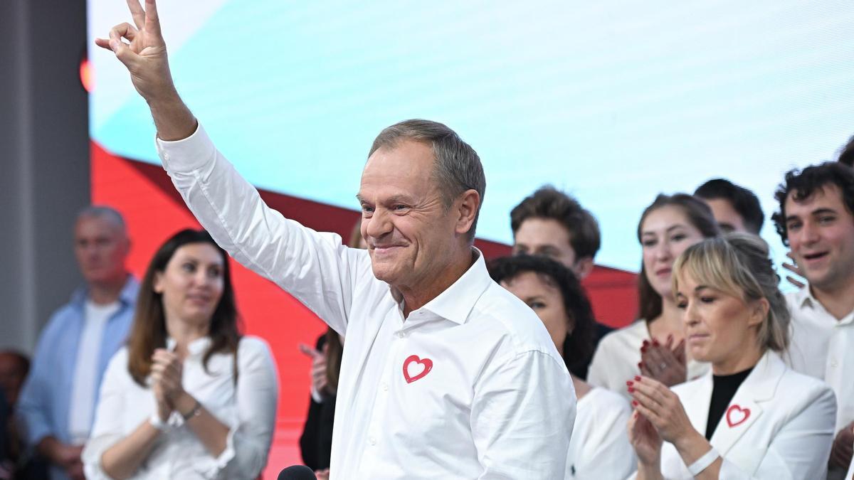 El líder de la oposición y candidato a liderar el próximo Gobierno polaco, Donald Tusk