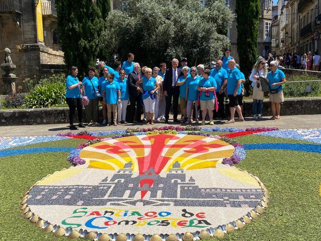 Las alfombras de la Federación Galega de Alfombristas en el Día del Apóstol