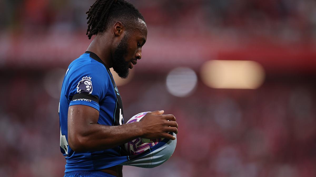 Antoine Semenyo, del Bournemouth, durante el partido de este viernes contra el Liverpool, en el que vivió un incidente racista