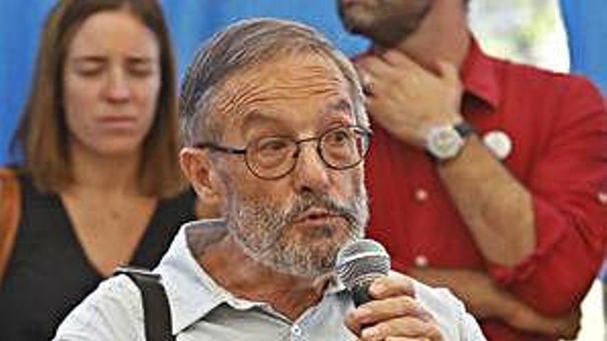 Ramon Llorente en un acte al castell de Montjuïc.