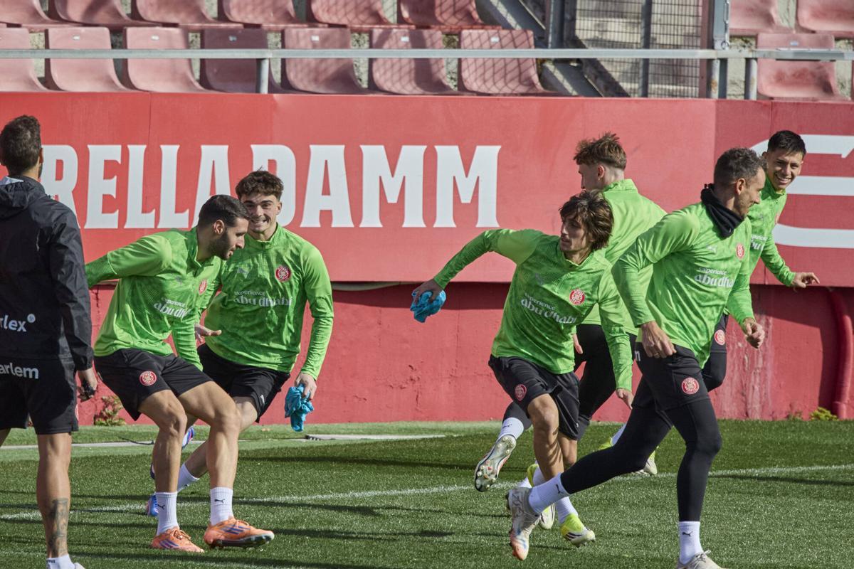 L'entrenament del Girona d'aquest diumenge, en imatges