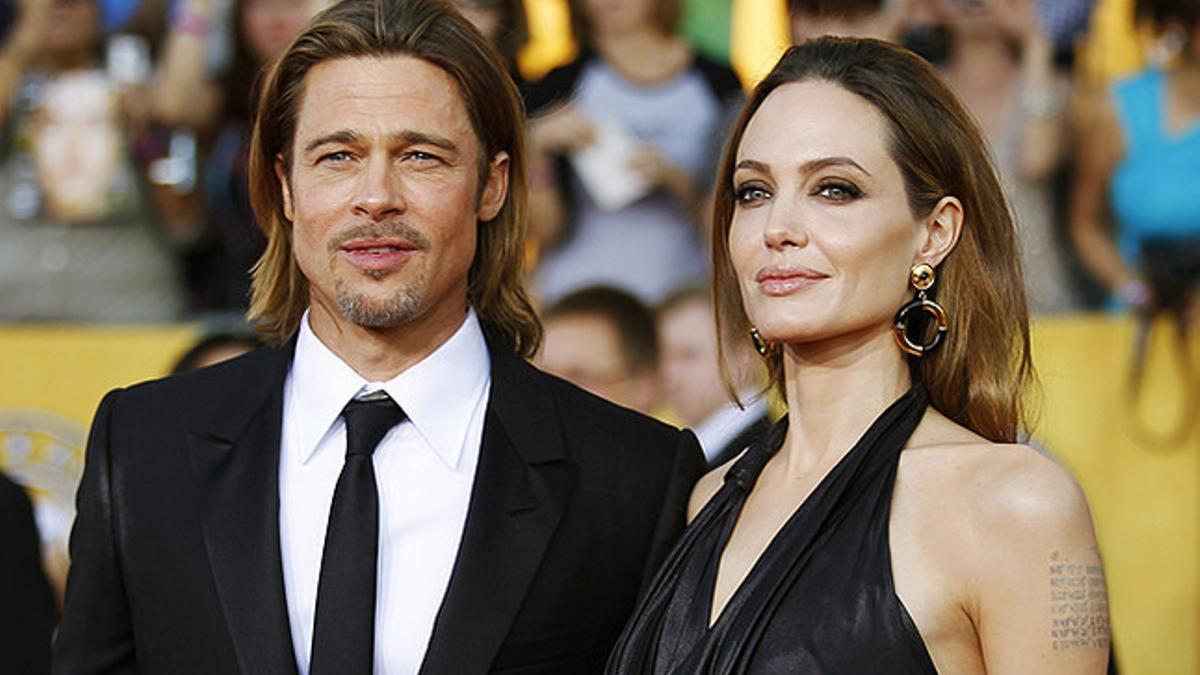 Brad Pitt y Angelina Jolie, en Los Ángeles, en enero