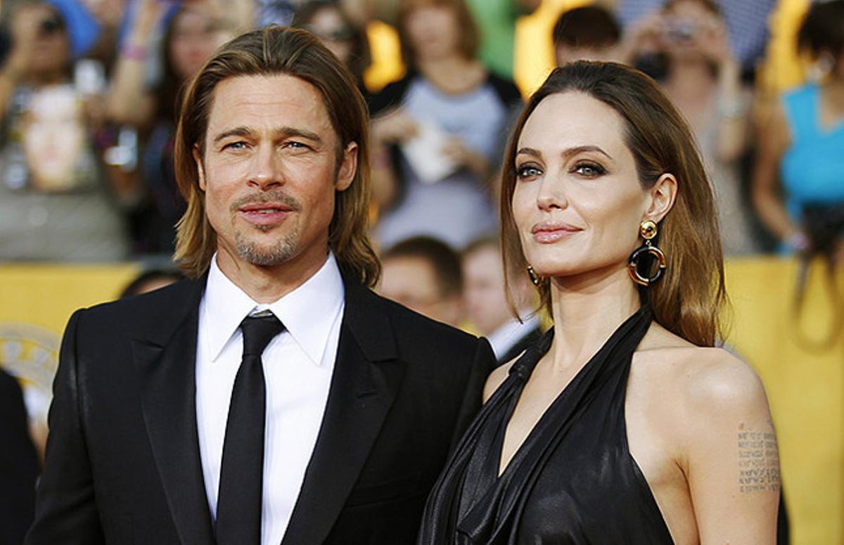 Brad Pitt i Angelina Jolie, a Los Angeles, al gener.