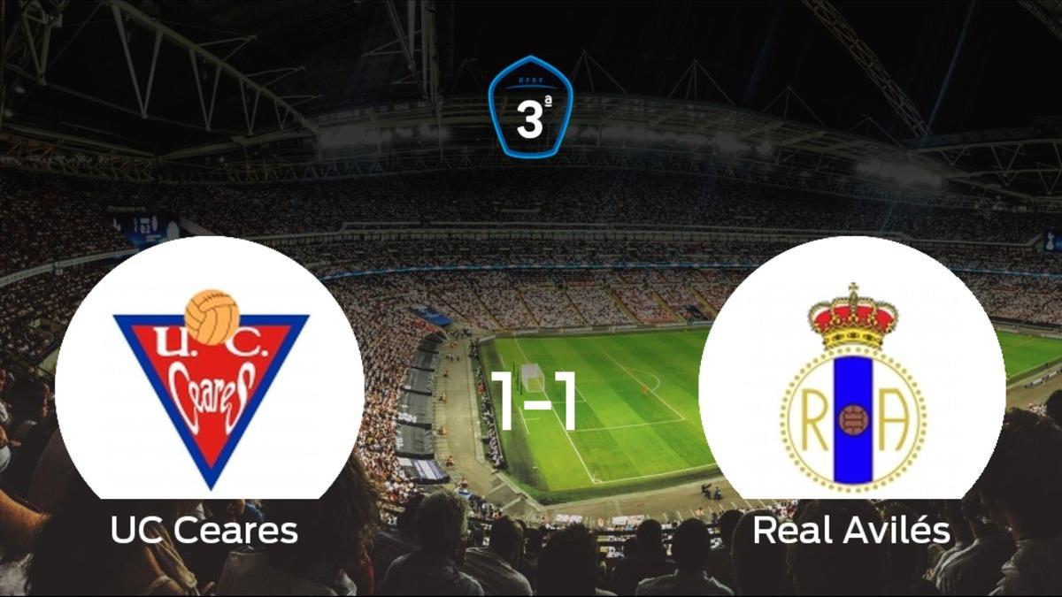 El UC Ceares y el Real Avilés se reparten los puntos tras empatar 1-1