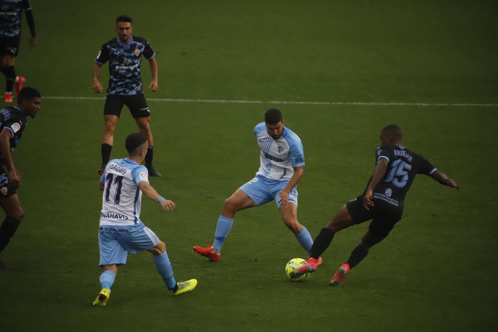 Partido de la Liga Smartbank entre el Málaga CF y el Almería