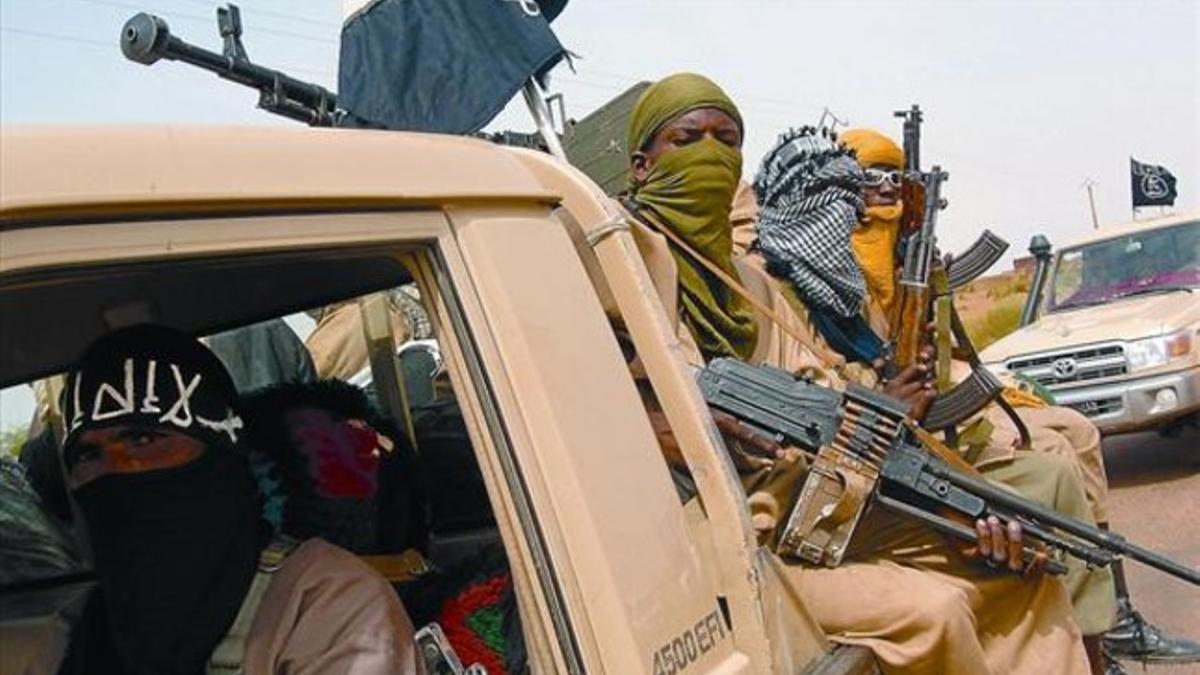 Combatientes de Ansar Dine en el norte de Malí, en agosto.