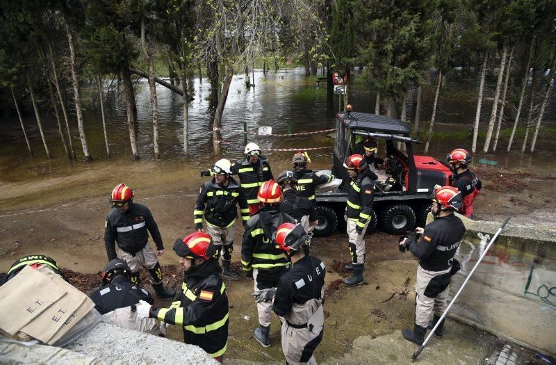 Impresionantes imágenes de la crecida del rio en Gelsa, Pinta y Quinto de Ebro