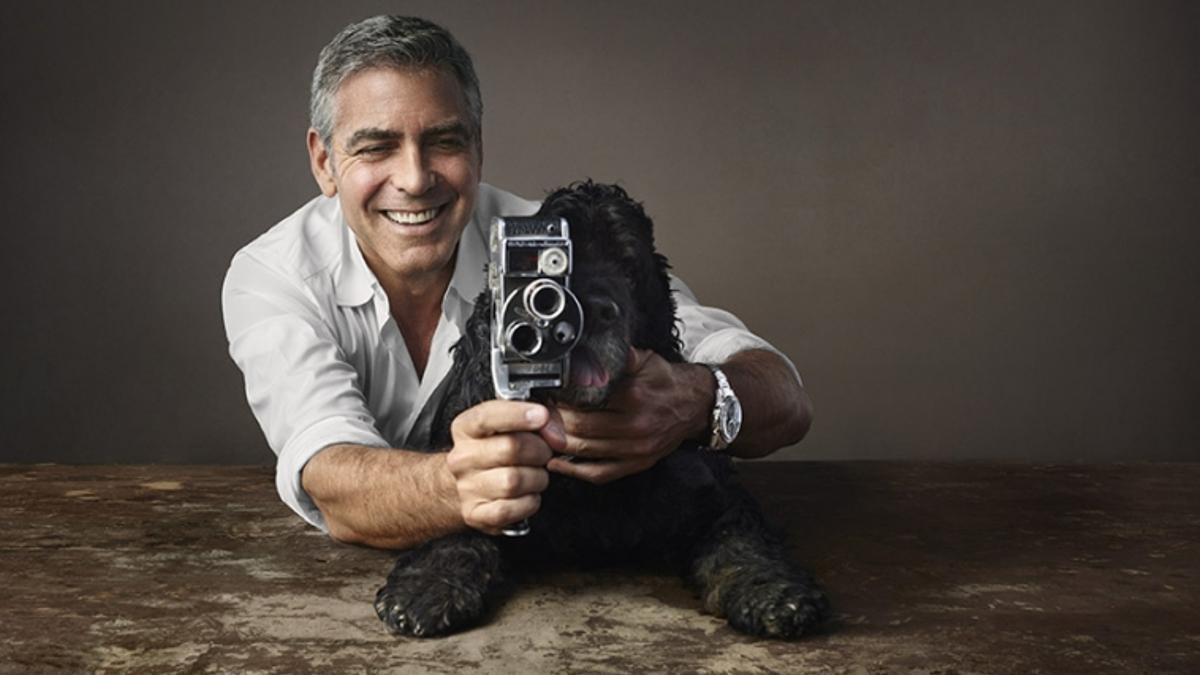 George Clooney y su perro Einstein