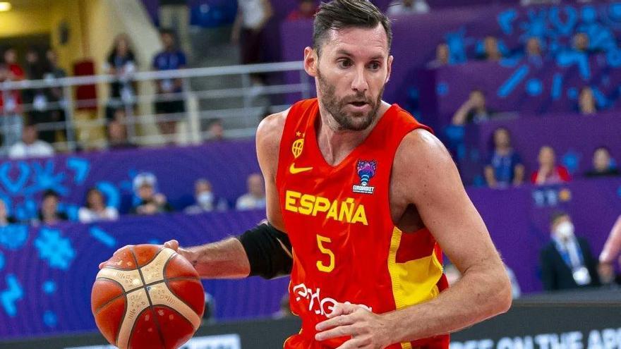 Rudy Fernández se lesionó ayer durante el partido ante Montenegro.