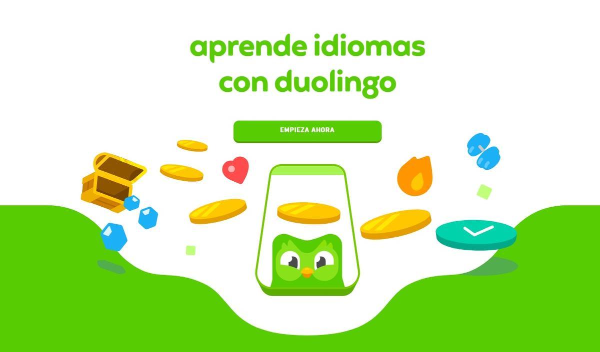 Página web de Duolingo