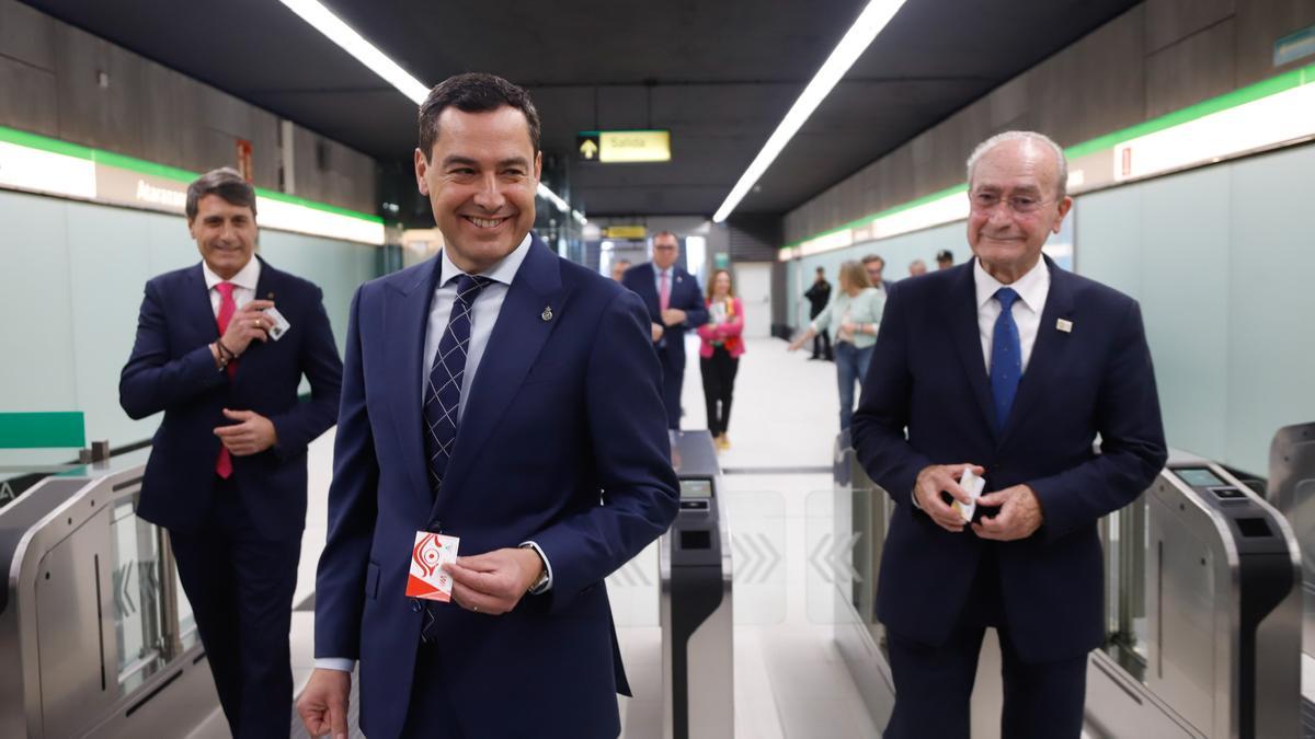 Inauguración de la ampliación del metro de Málaga hasta el Centro