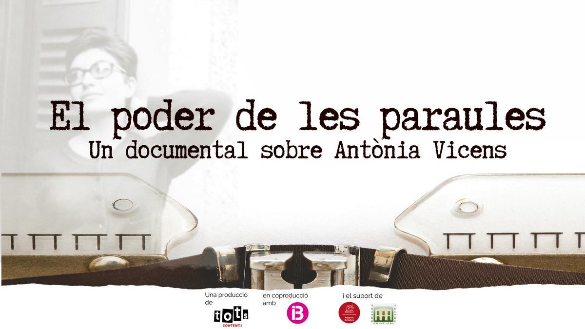 Cartel de 'El poder de les paraules', un documental sobre Antònia Vicens.