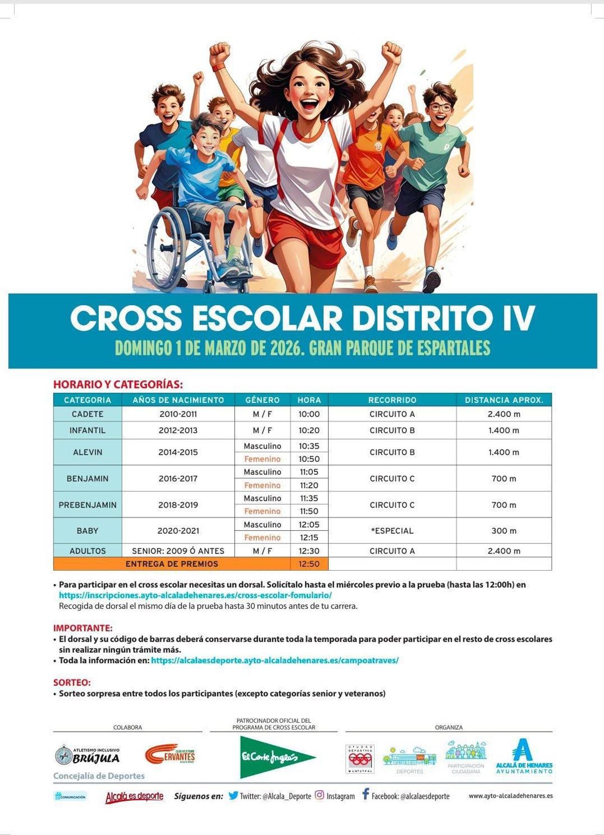 Cartel Cross Escolar Distrito IV