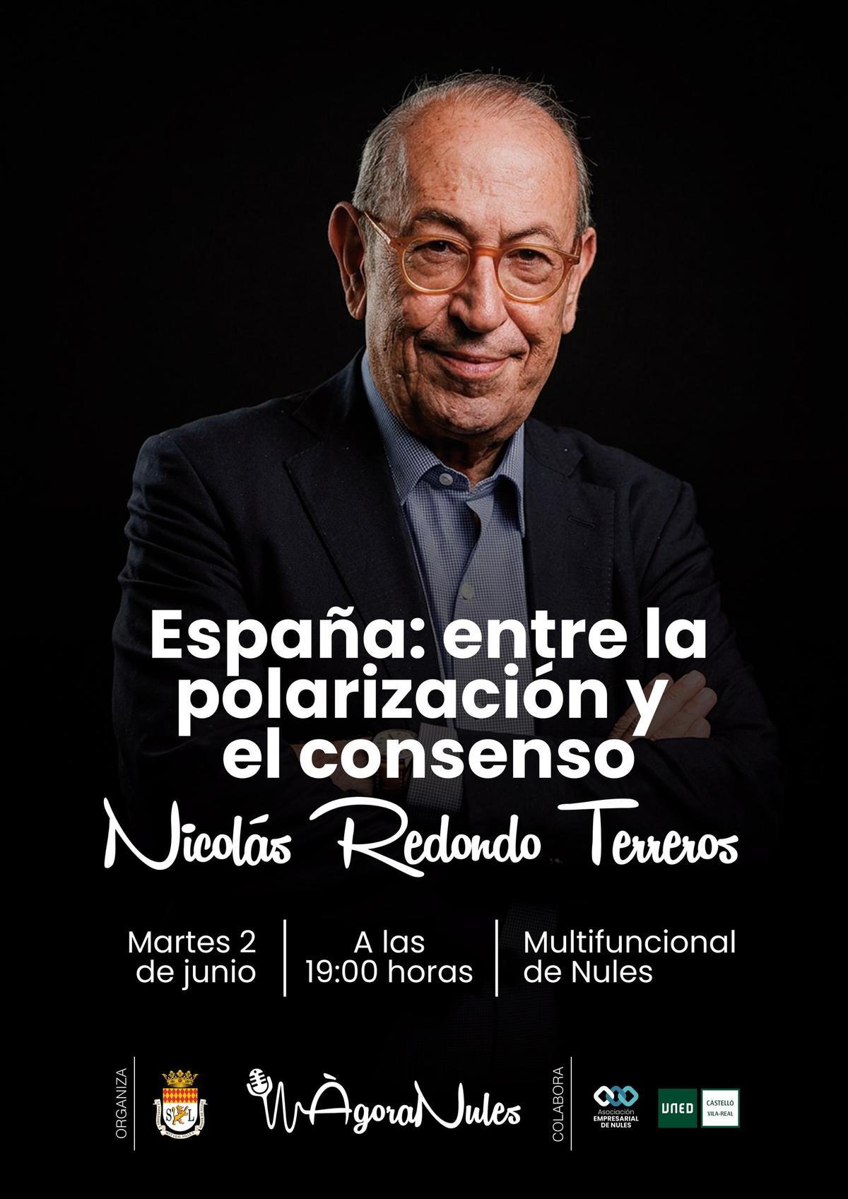 Cartel promocional de la próxima sesión del ciclo 'Ágora Nules'.