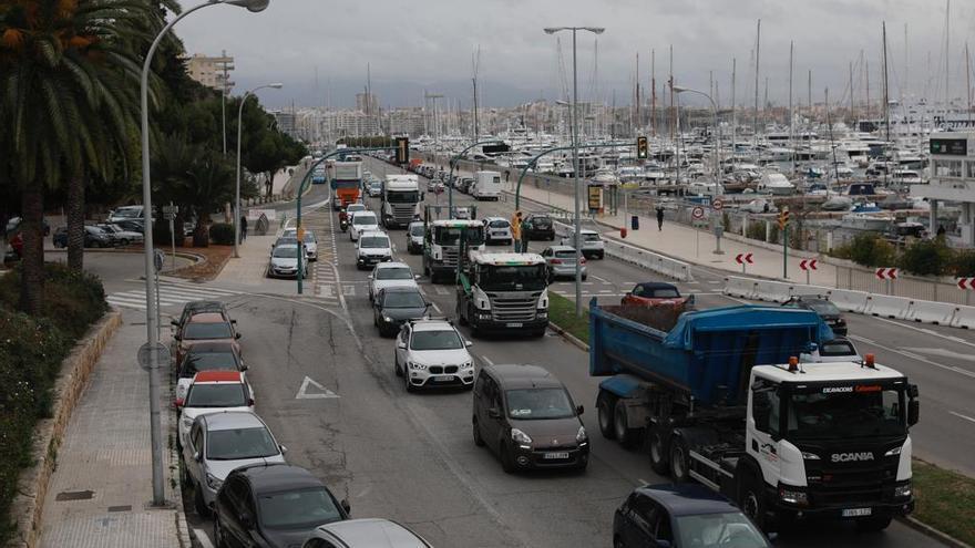 Protesta de transportistas en Palma