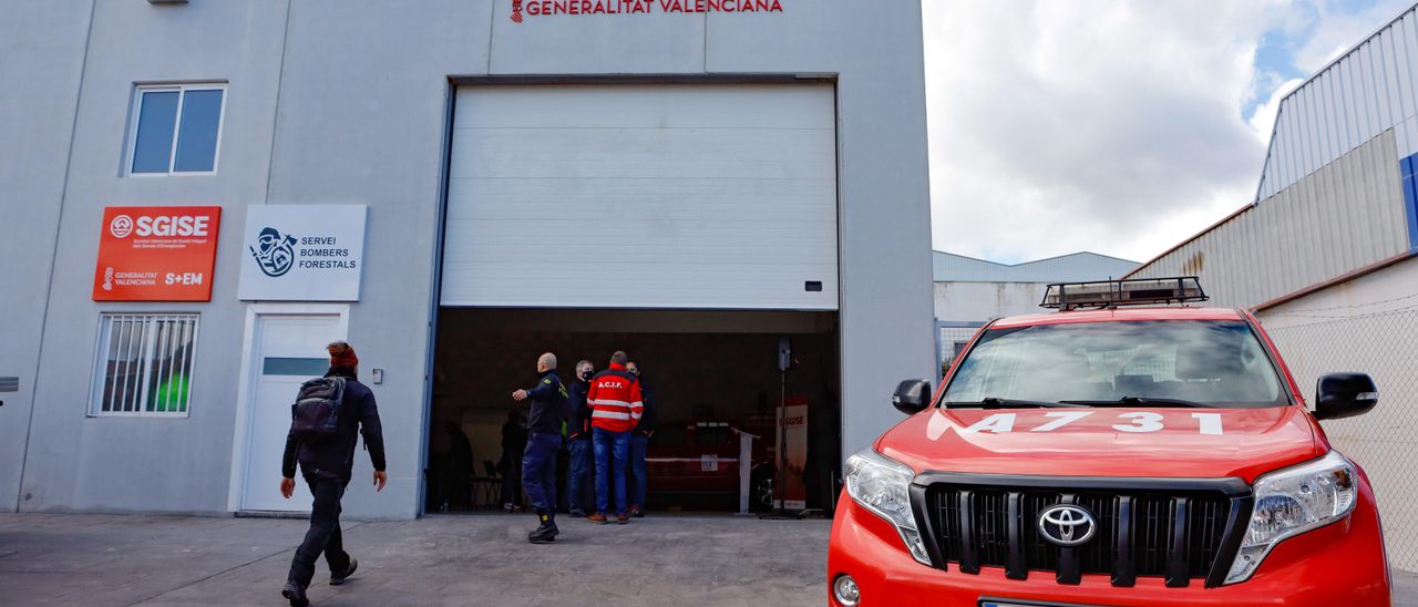 Instalaciones provisionales del parque de Emergencias de Alcoy.